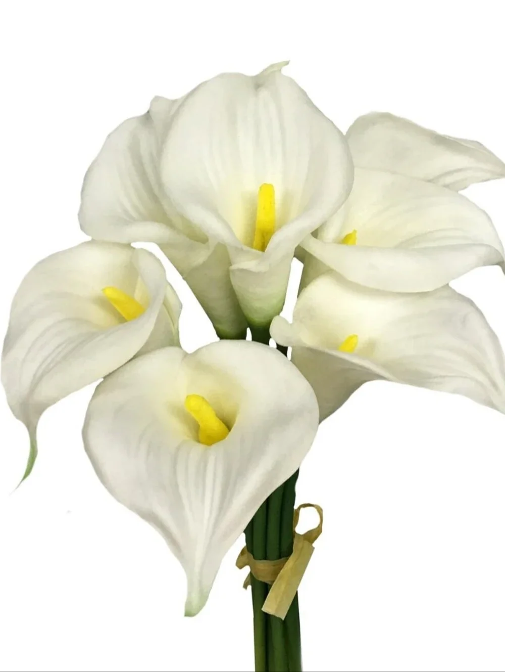 Calla Lily Bouquet White Artificial - Home Accents 5 Pcs Bundle New